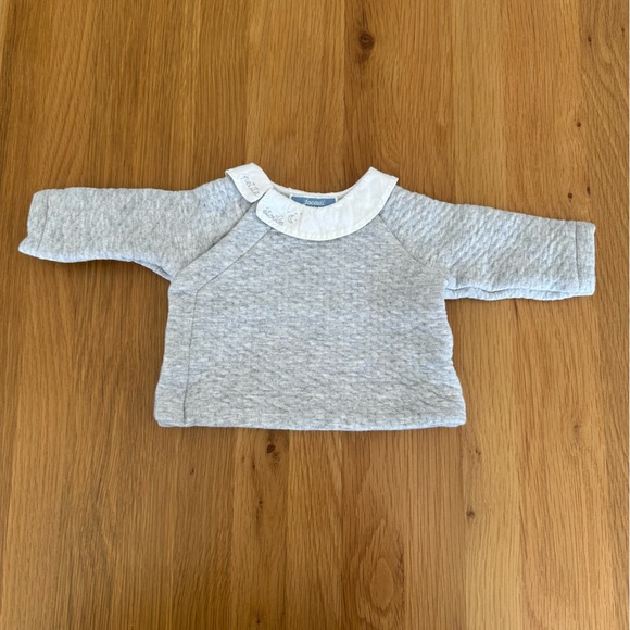 Jacadi Gray Quilted Kids Footie Set - Picture 3 of 5